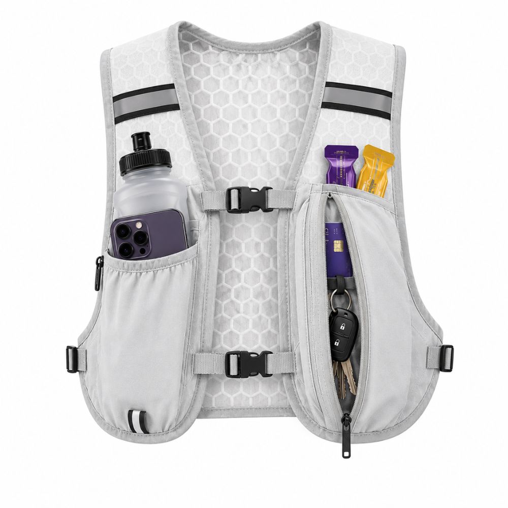 HydraMove™ Reflective Chest Pack Running Vest with ergonomic fit and breathable mesh construction