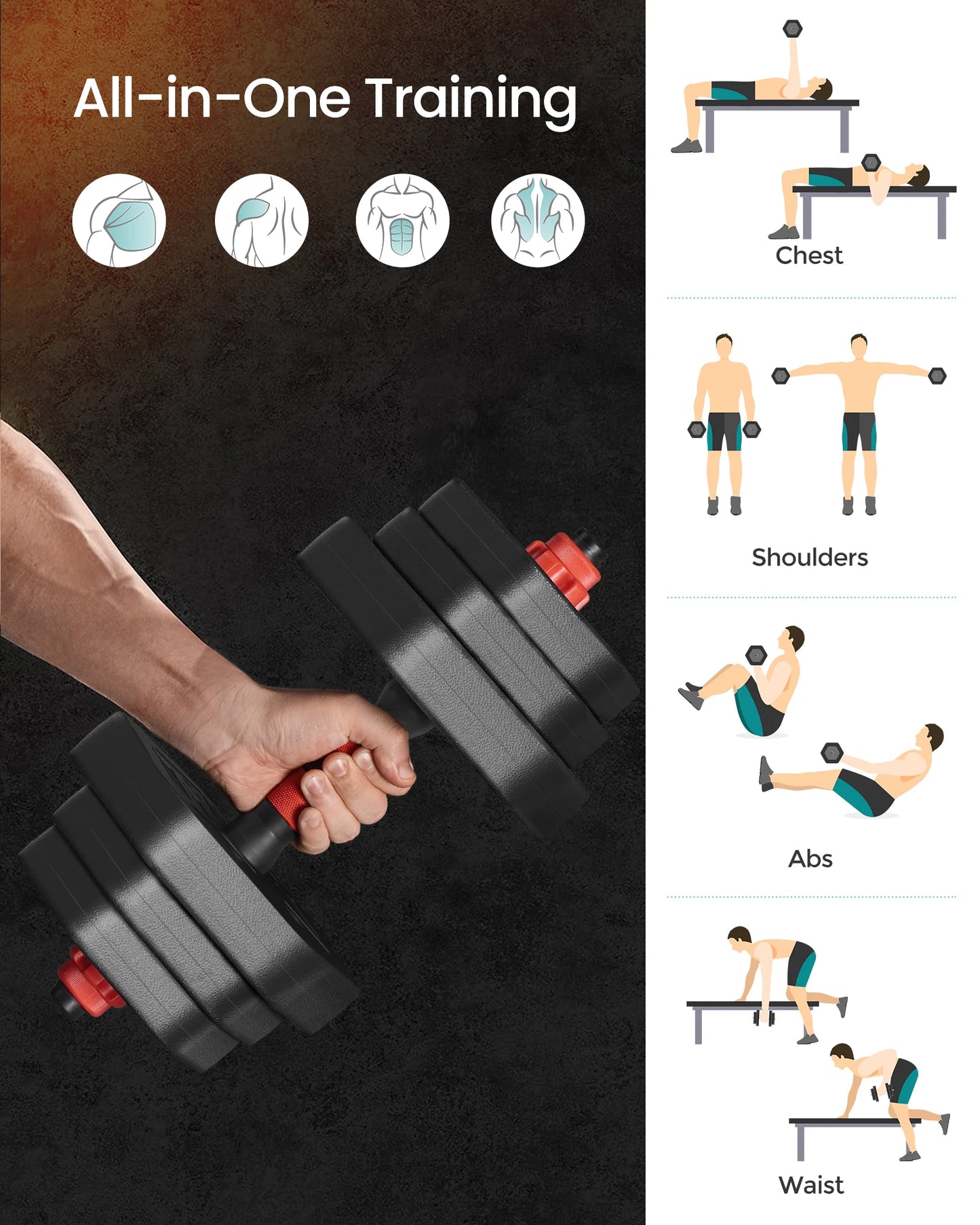 FlexForge™ Adjustable Dumbbell Set