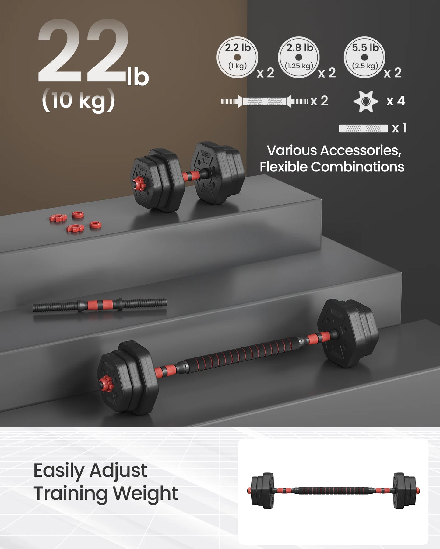 FlexForge™ Adjustable Dumbbell Set